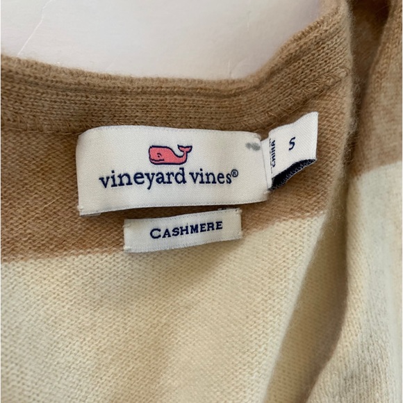 Vineyard Vines 100% Cashmere Striped V-Neck Pullover Sweater Size Small - Picture 2 of 8